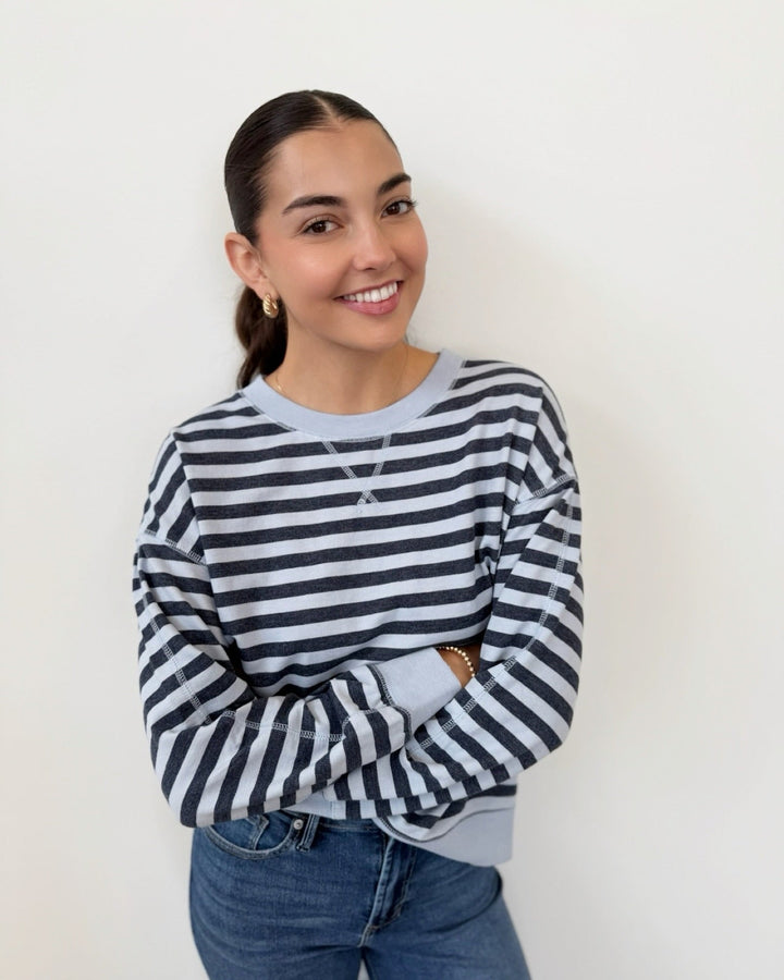 Z Supply The Everyday Striped Crewlong sleeve pullover