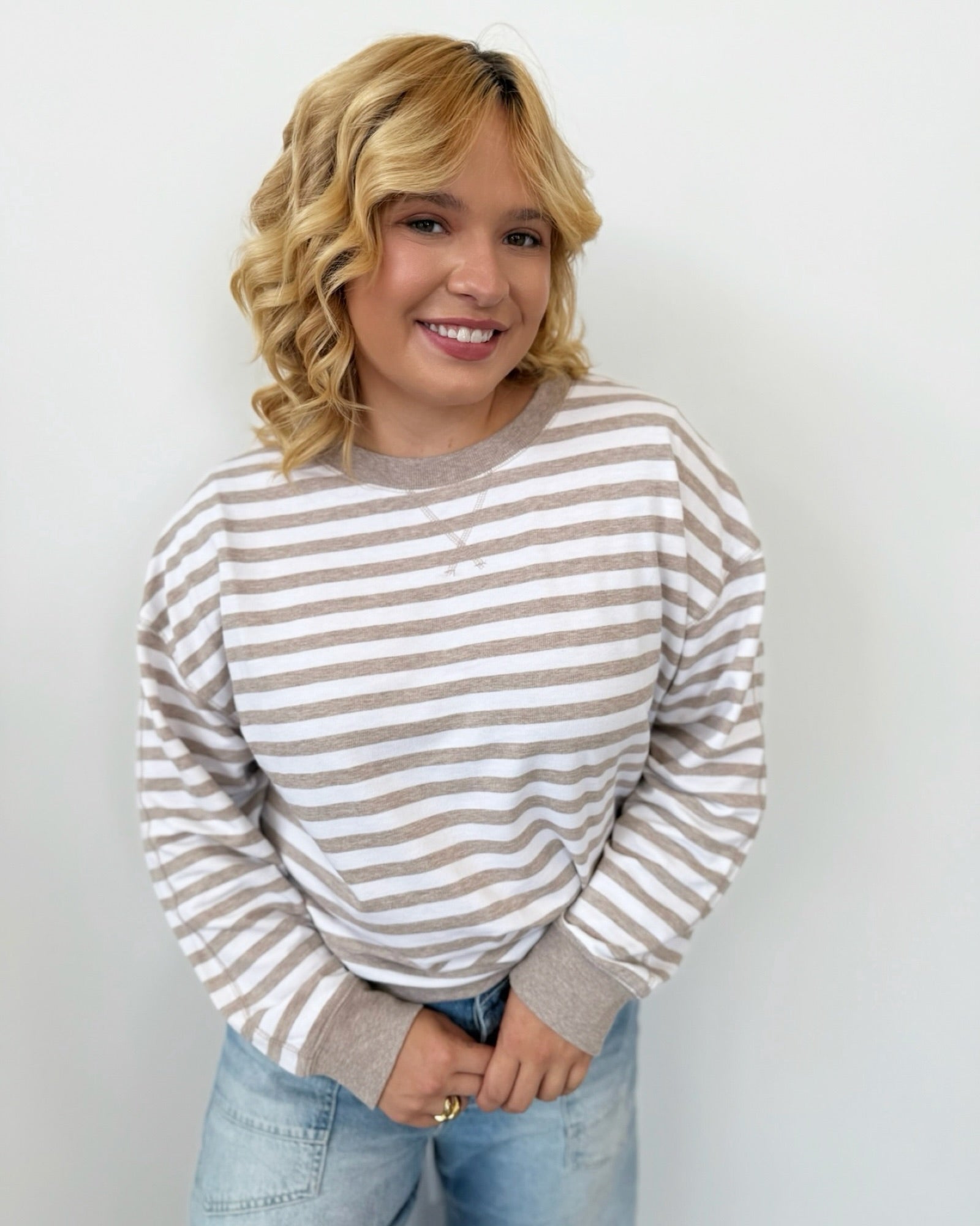 Z Supply The Everyday Striped Crewlong sleeve pullover