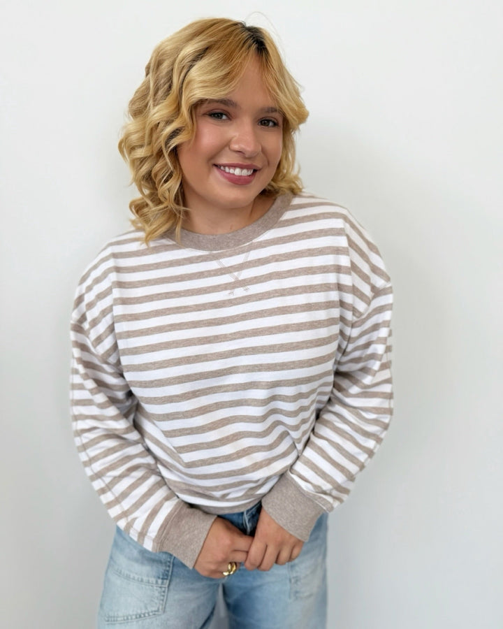 Z Supply The Everyday Striped Crewlong sleeve pullover