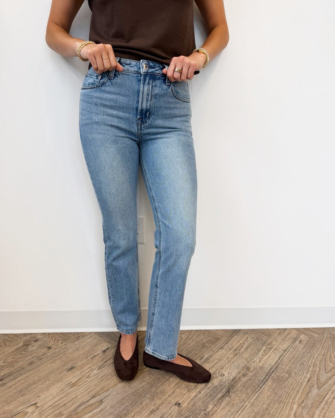 Z Supply The Muse High Rise Straightstraight leg denim