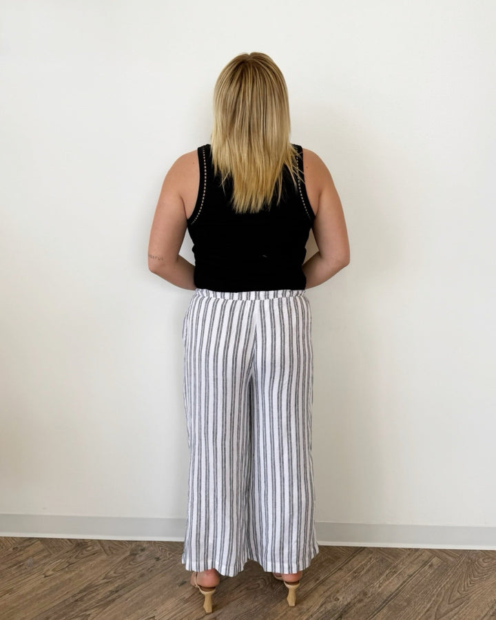 Z Supply The Perfect Striped Linen Wide Leg Pantwide leg pant