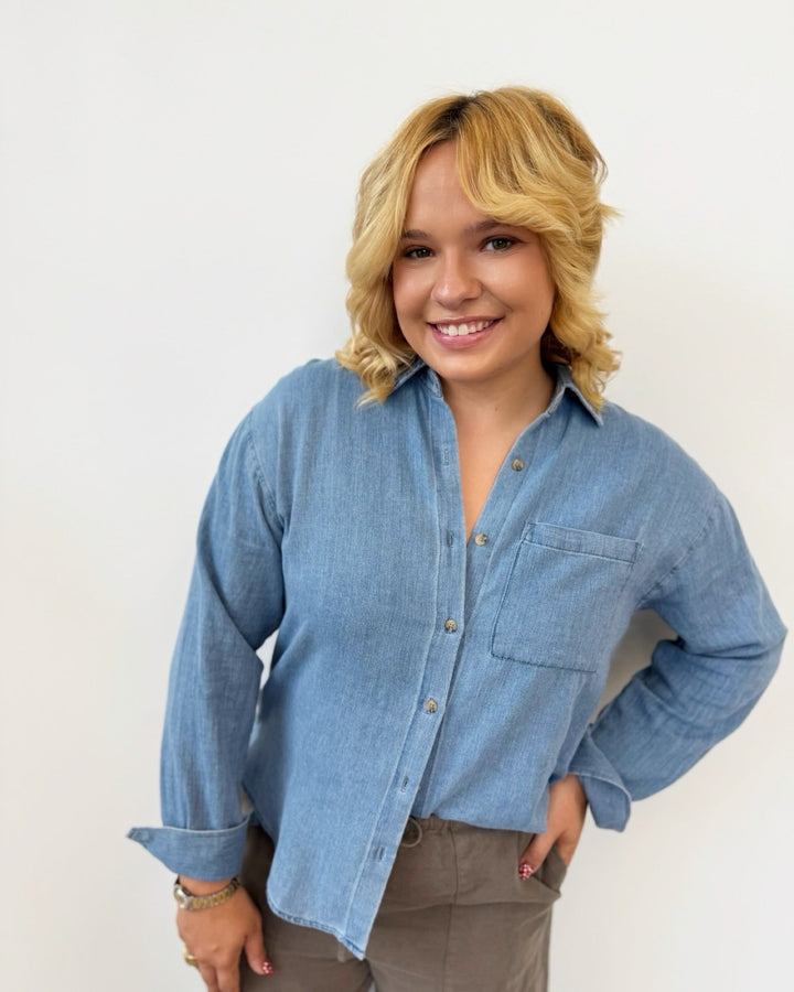 Z Supply The Perfect Twill Button Upbutton down shirt