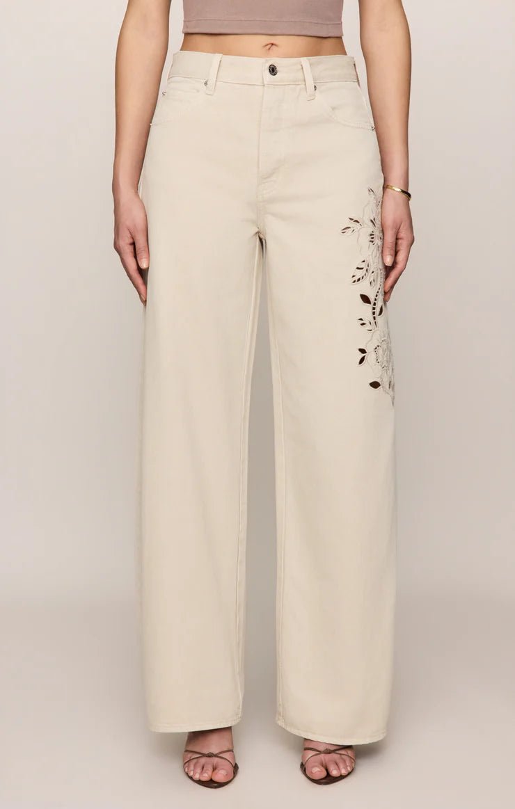 Z Supply The Show Off High Rise Bowed Denim