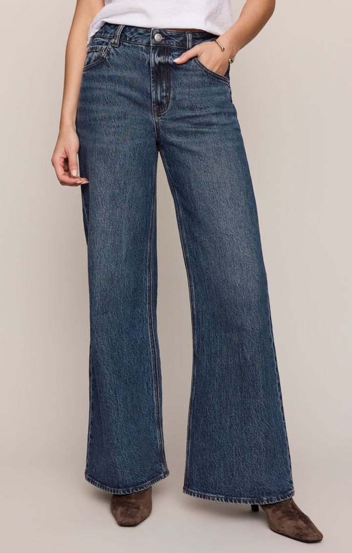 Z Supply The Stunner Mid Rise Wide Legwide leg jeans