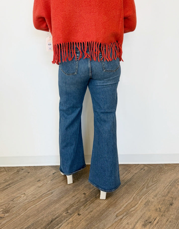 Z Supply The Stunner Mid Rise Wide Legwide leg jeans