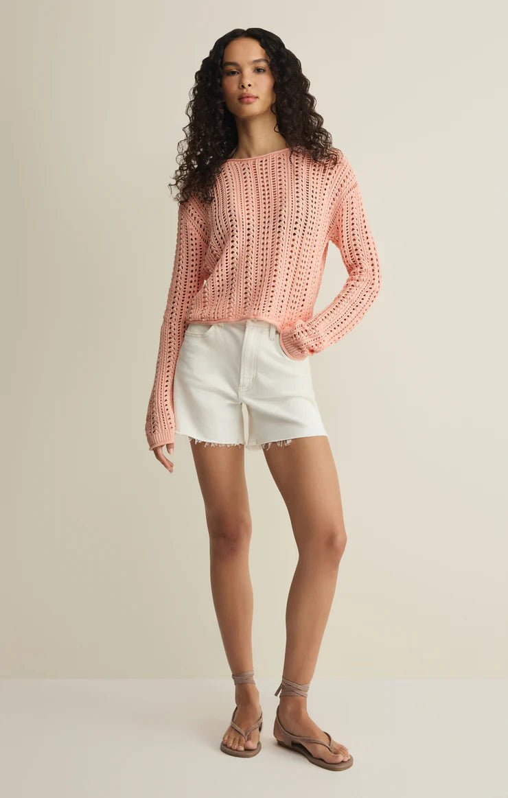 Z Supply Upland Crochet Sweaterlong sleeve knit