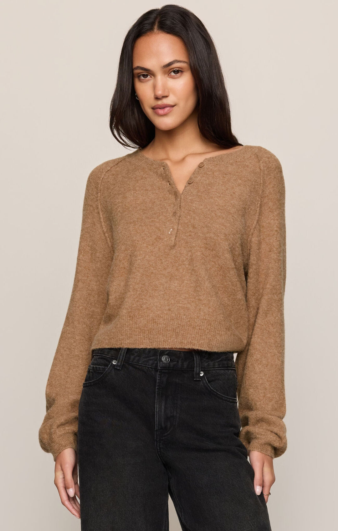 Z Supply Westmont Henley Sweaterlong sleeve knit