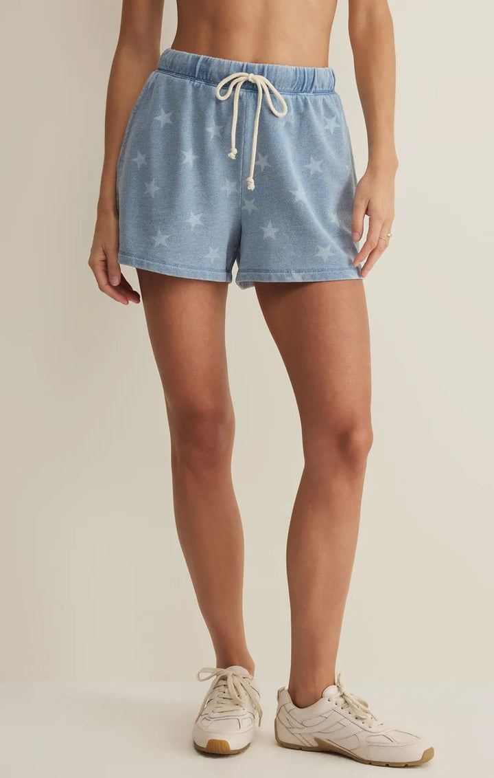 Z Supply Written Stars Denim Shortpull on short