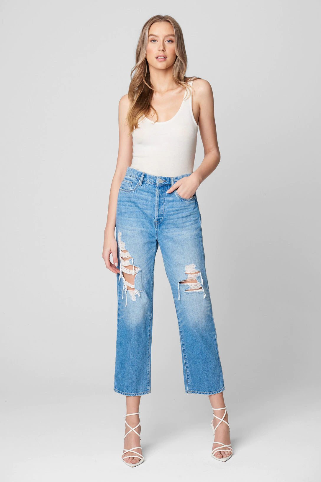 Blank NYC Baxter Ribcage Straight Leg in Loosen UpJeans