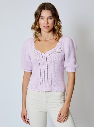 Design History Crochet Feminine TopTop