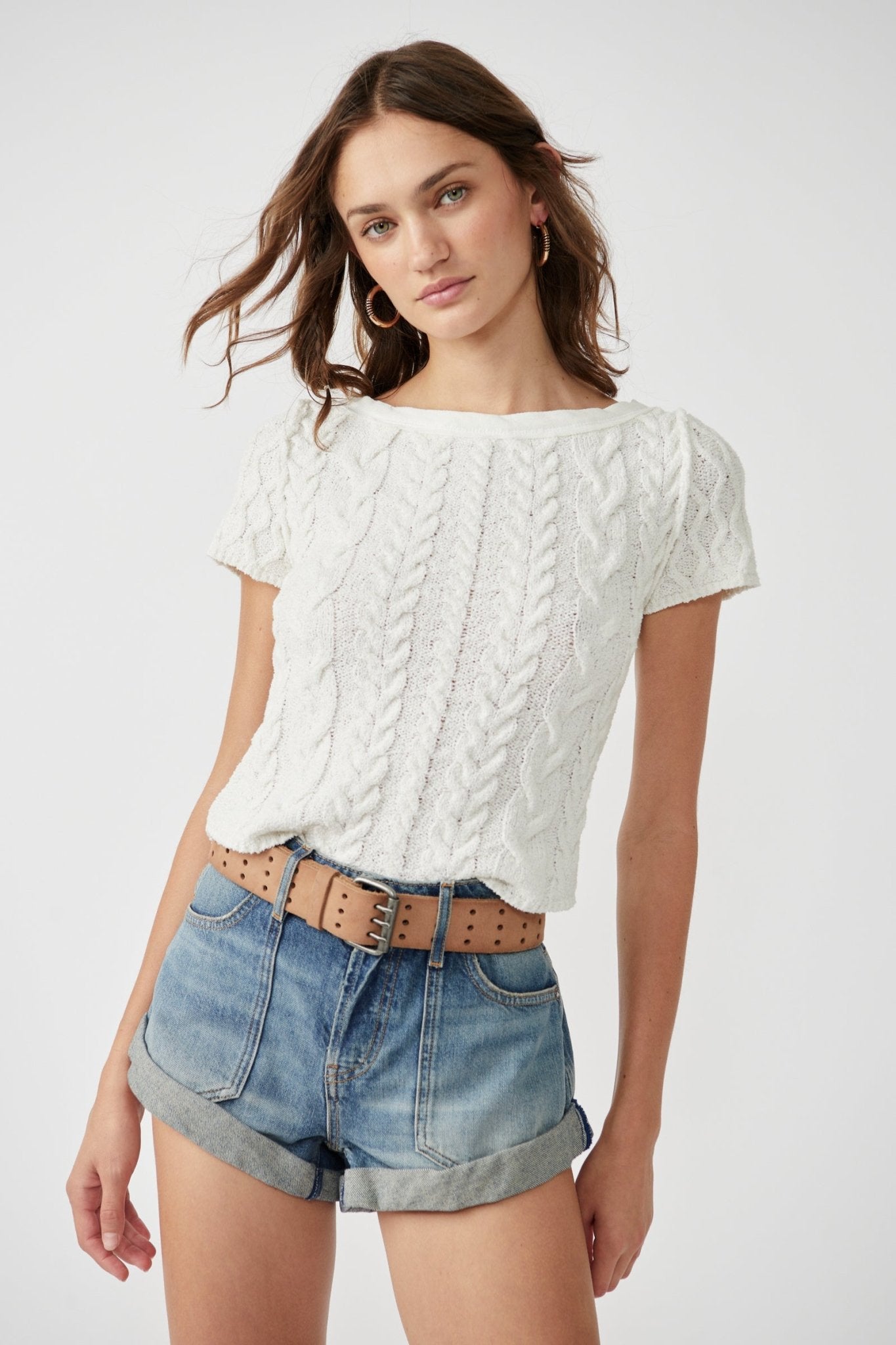 Free People Mix It Up Baby Crop Top - Short Sleeve - Save 56%