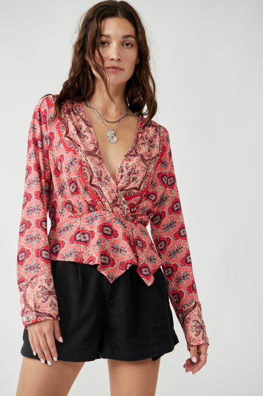 Free People Falling For You TopBlouse