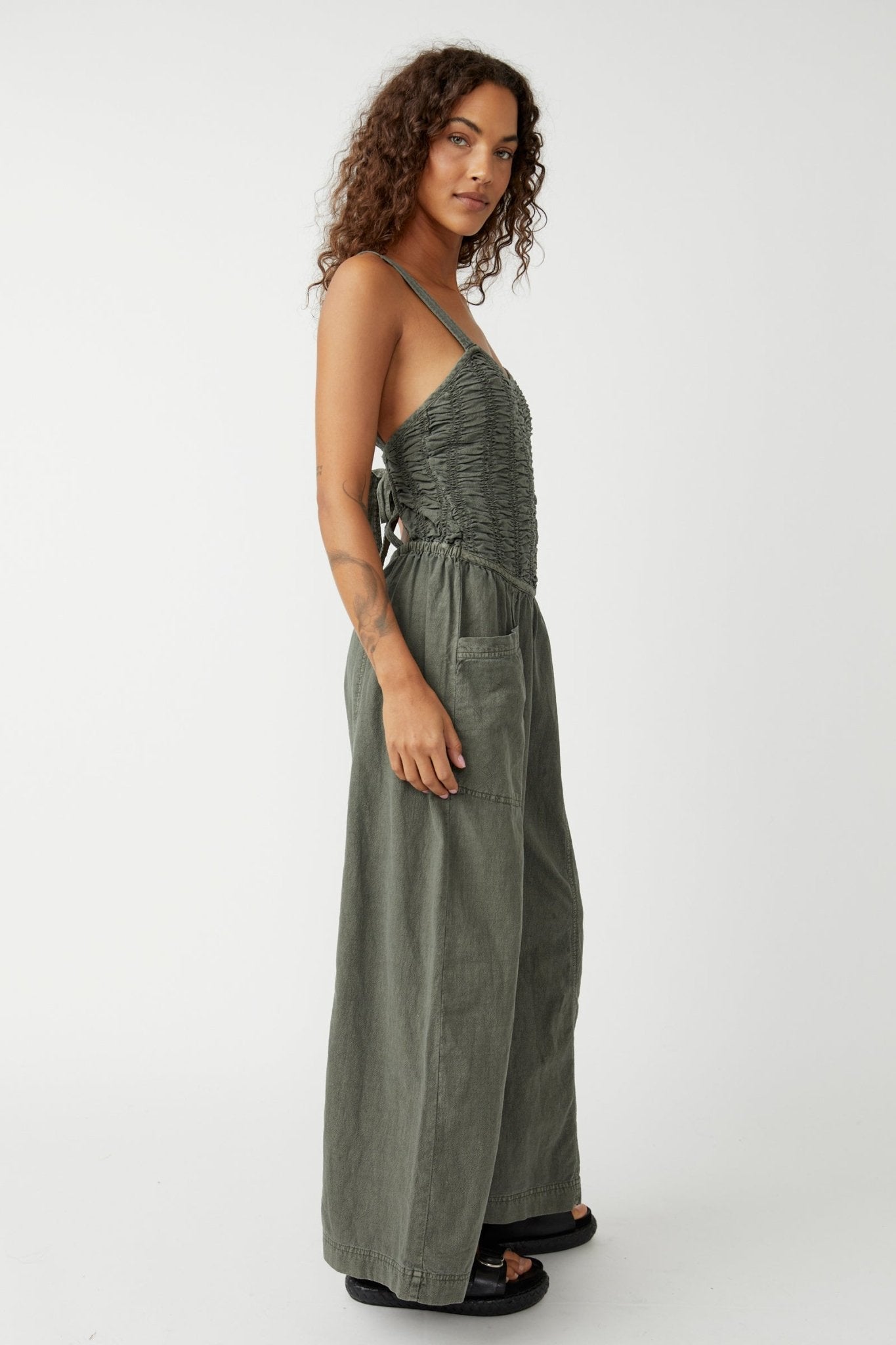 Free People Forever Always Ruched Onejumpsuit