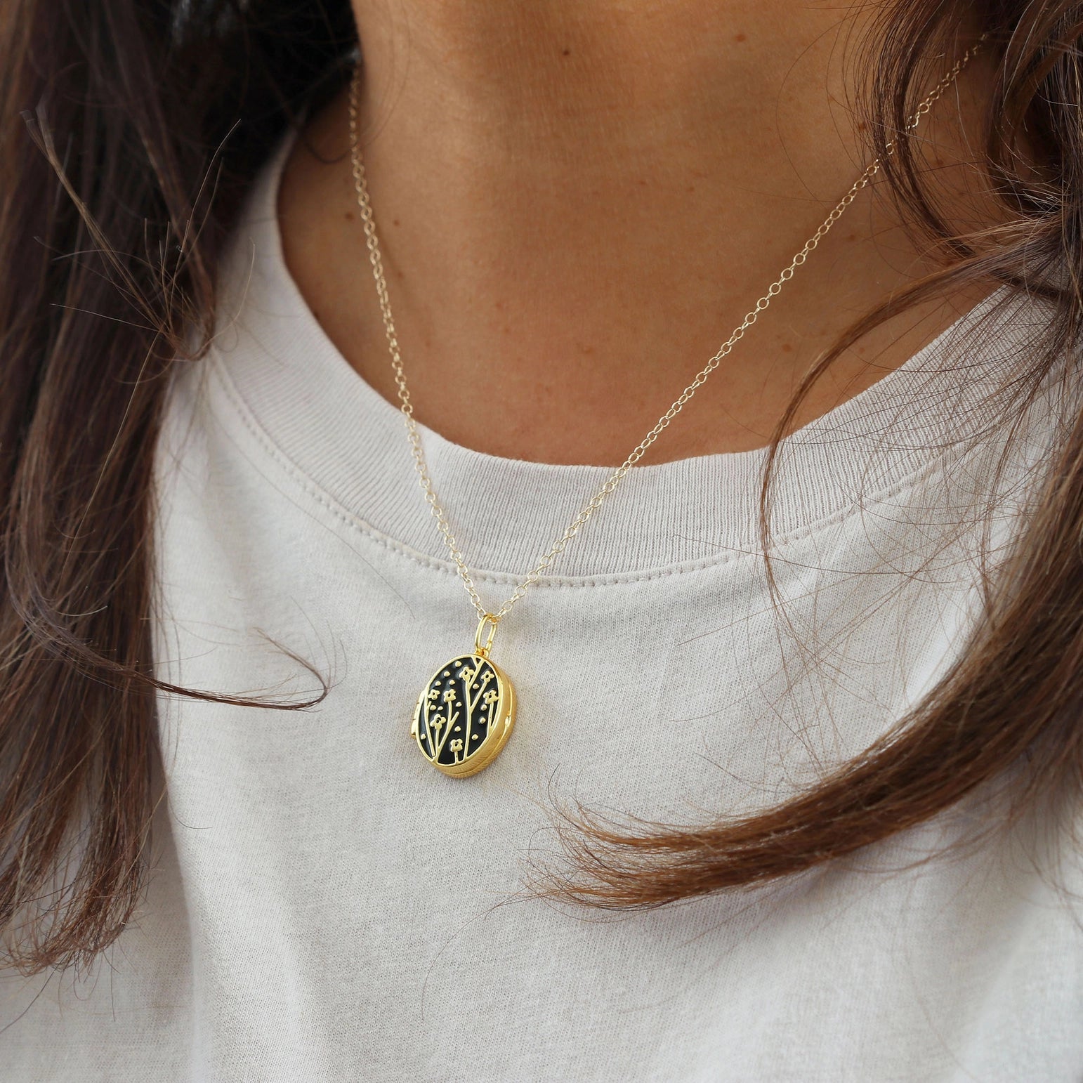 Vintage Heart Locket Charm, 14K Yellow Gold Flower Pendant for Bracelet or  Necklace