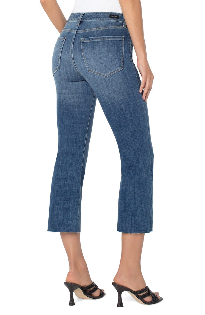 Liverpool Hannah Crop Flare With Cut HemDenim Jeans