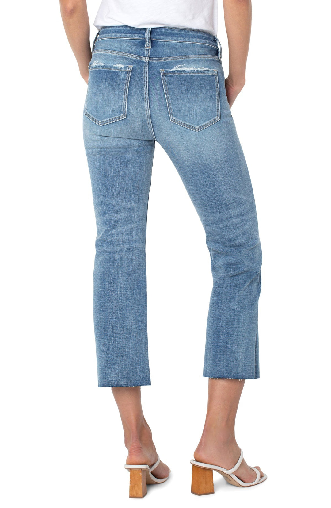 Liverpool Hannah Crop Flare With Cut HemDenim Jeans