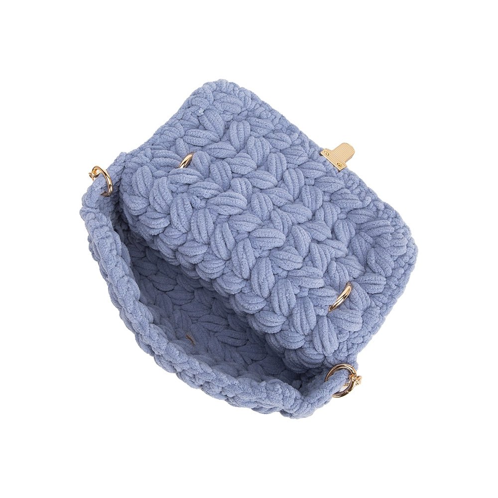 Melie Bianco Avery Sky Chenille Crossbody Bag