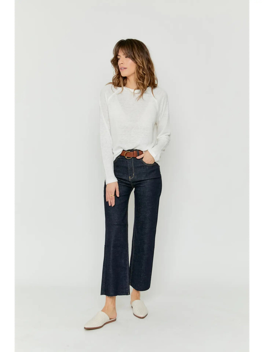 Oliver Logan Aberdeen High Rise Jeans Wide Leg CropJeans