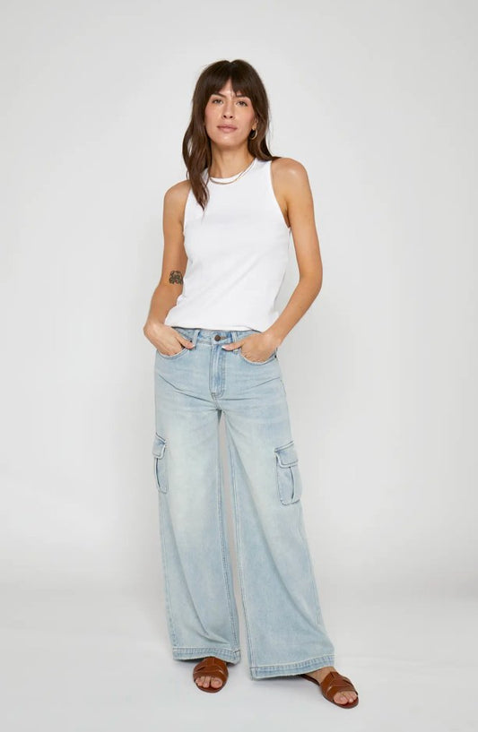 Oliver Logan Wide Leg Jeans the Madison Cargo in Hotel CaliDenim Jeans