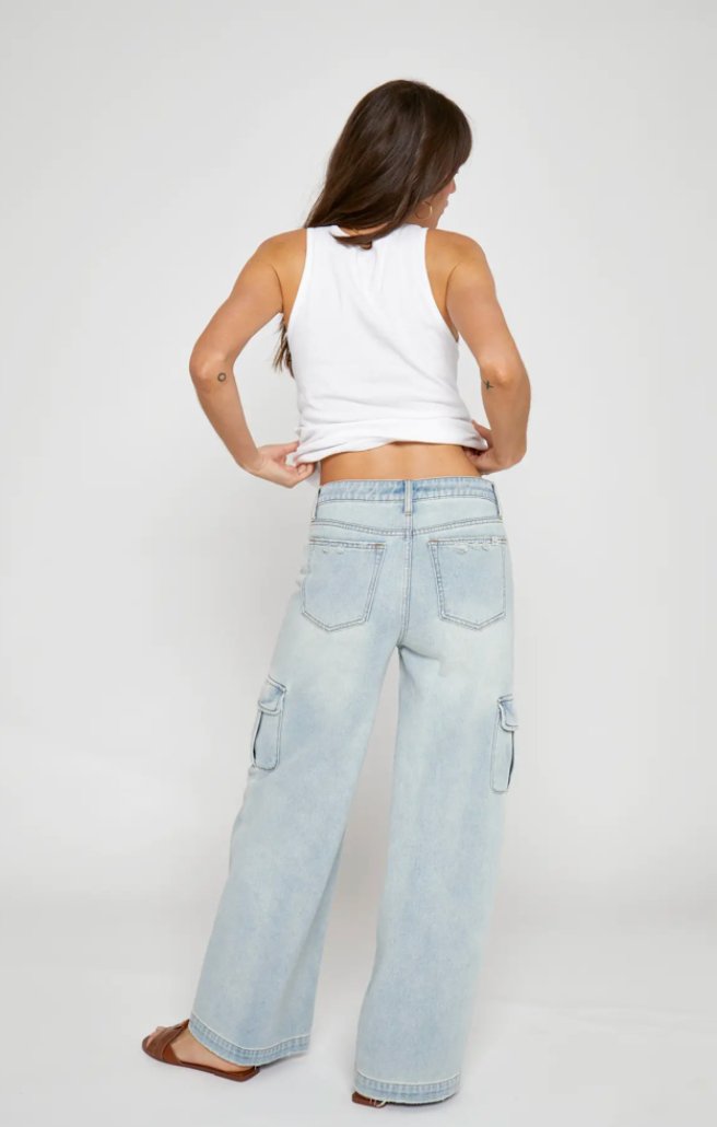 Oliver Logan Wide Leg Jeans the Madison Cargo in Hotel CaliDenim Jeans