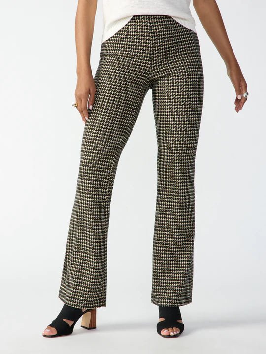 Sanctuary Filmore Semi High Rise Flare Legging Vanilla Mini HoundstoothFlare Pants