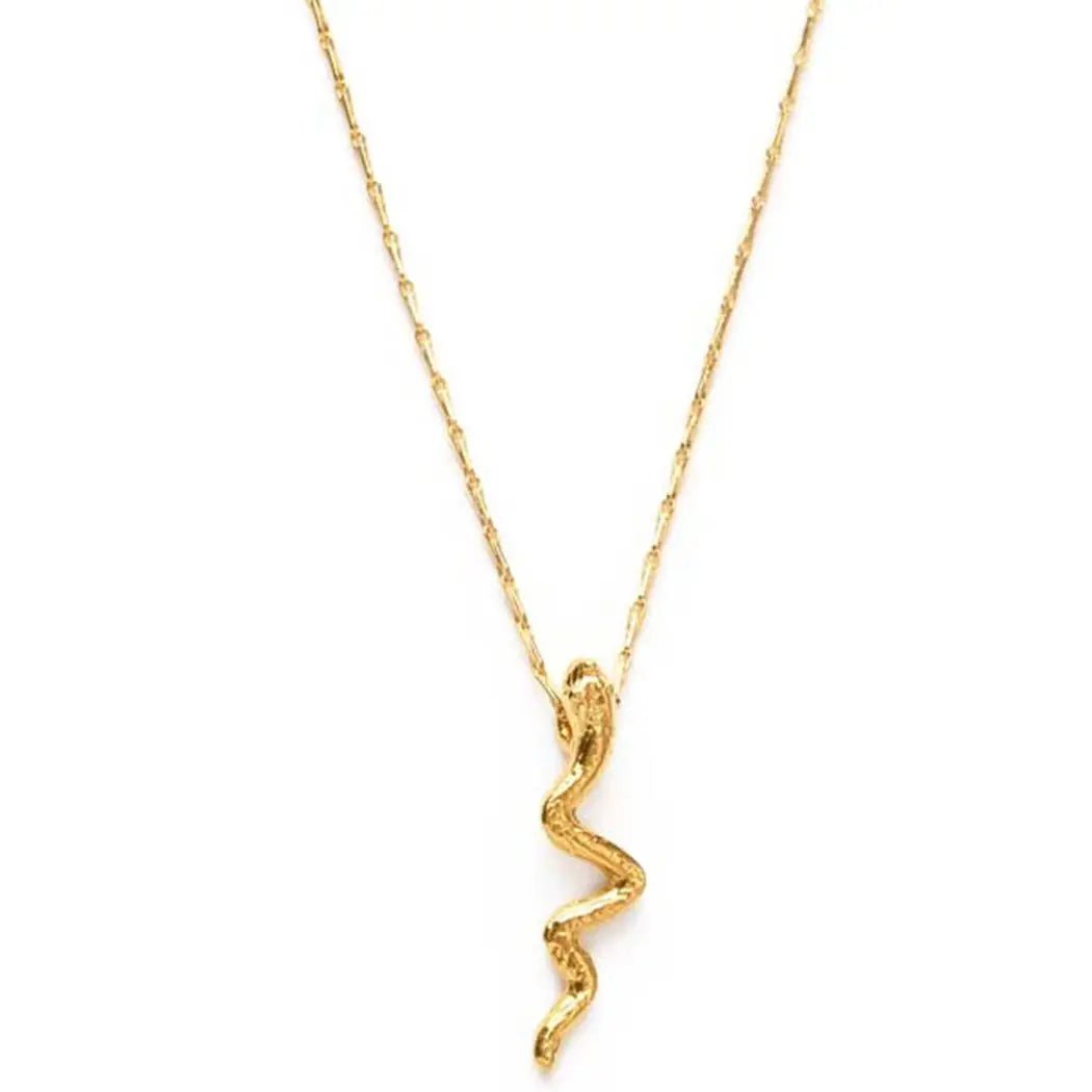 Tiny Gold Serpent NecklaceNecklace