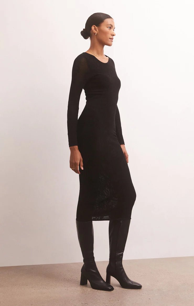 Z Supply Liza Sweater Mesh Midi DressMidi Dress